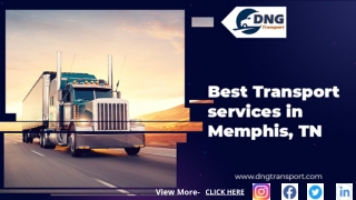 Best Transport services in Memphis, Dallas New Jersey