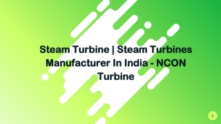 Turbine manufacturing companies in India
