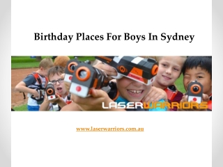 Birthday Places For Boys In Sydney - www.laserwarriors.com.au