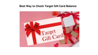 Best Way to Check Target Gift Card Balance