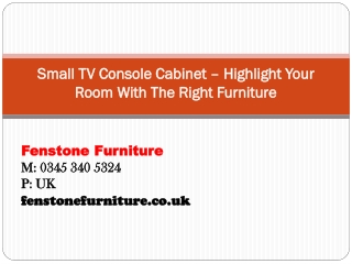 Small TV Console Cabinet – Highlight Your Room With The Right Furniture