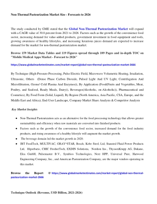 Global Non-Thermal Pasteurization Market Research Report