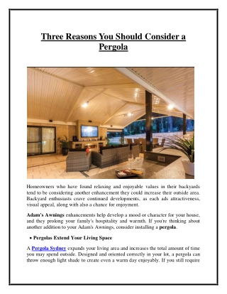 Pergola Sydney