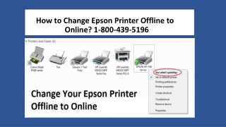 How to Change Epson Printer Offline to Online? 1-800-825-0856
