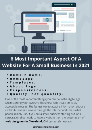 6 Most Important Aspect Of A Website For A Small Business In 2021