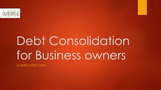 How to Consolidate your Business Debt easily?