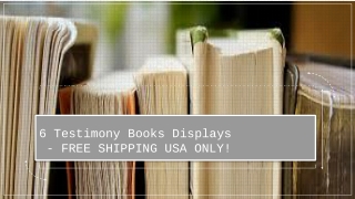 6 Testimony Books Displays - FREE SHIPPING USA ONLY!