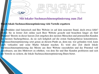 Mit lokaler Suchmaschinenoptimierung zum Ziel