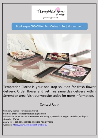 Seremban Florist | Temptationflorist.com