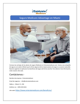 Seguro Medicare Advantage en Miami