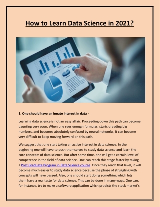 How to Learn Data Science in 2021?