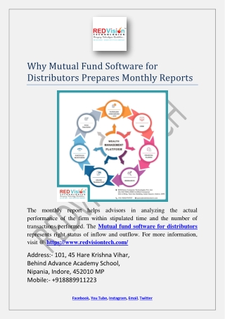 Why Mutual Fund Software for Distributors Prepares Monthly Reports?