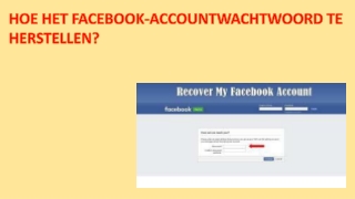 Hoe het Facebook-accountwachtwoord te herstellen?