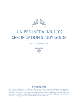 [UPDATED] Juniper JNCDA JN0-1102 Certification Study Guide