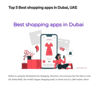 Top 5 Best shopping apps in Dubai, UAE