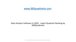 Data Analysis Software in 2020 - Latest Quadrant Ranking by 360Quadrants