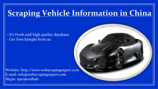 Scraping Vehicle Information in China