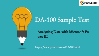 2021 Update DA-100 Analyzing Data with Microsoft Power BI Dumps