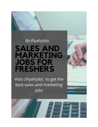 Sales and marketing jobs for fresher in Bangalore