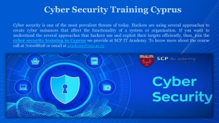 Cyber Security Training Cyprus