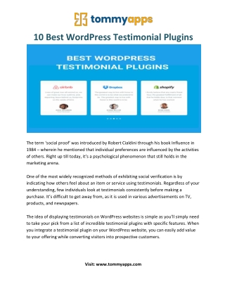 10 Best WordPress Testimonial Plugins