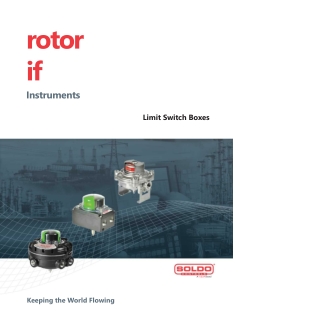 Rotork Soldo Control SF Limit switch box - PPT | Ytc India