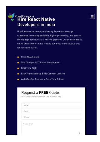 Hire React Native Developers: Strict NDA Signed