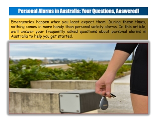 Personal Alarms in Australia: Your Questions, Answered!