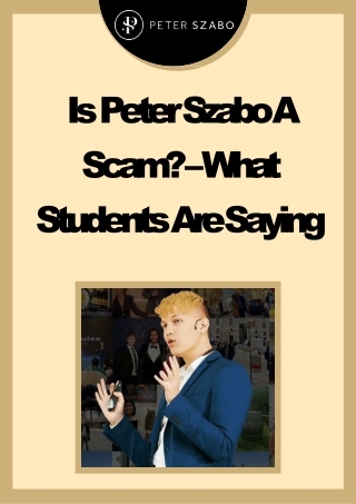 Is Peter Szabo A Scam? - View This PDF File
