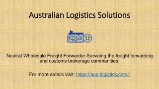 Australian Logistics Solutions