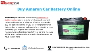 Amaron Car Battery Online