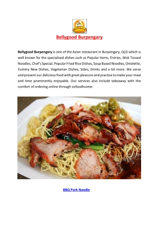 5% Off - Bellygood Burpengary Restaurant Menu, Qld