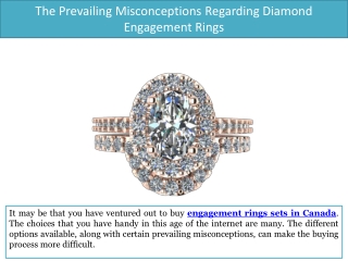 The Prevailing Misconceptions Regarding Diamond Engagement Rings