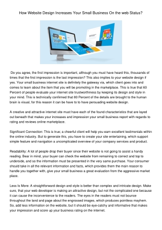 HowWebsiteDesignIncreasesYourSmallBusinessOnthewebStatus
