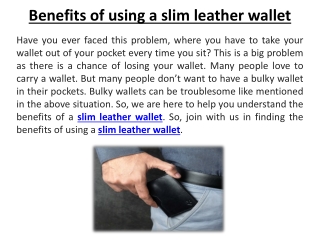 Slim Leather Wallet