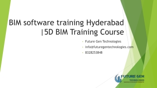 bim software training Hyderabad | 5D BIM Training Course