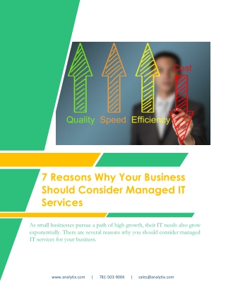 7 Reasons Why Your Business Should Consider Managed IT Services