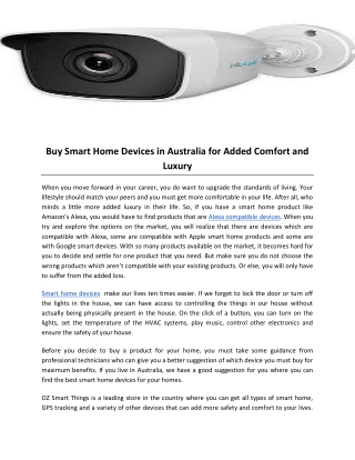 Buy Smart Home Devices in Australia for Added Comfort and Luxury