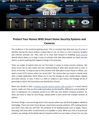 Protect Your Homes With Smart Home Security Systems and Cameras