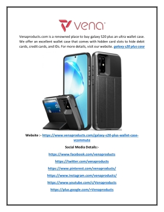 Galaxy S20 Plus Case | Venaproducts.com