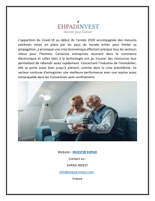 INVESTIR OU INVESTISSEMENT EN EHPAD