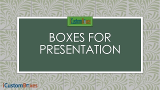 Custom Amazing Printed Boxes For Presentation For Sale
