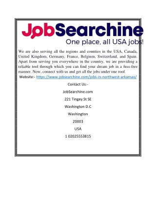 Arkansas Jobs | JobSearchine.com