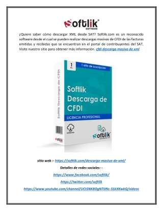 CFDI Descarga Masiva de XML | Softlik.com
