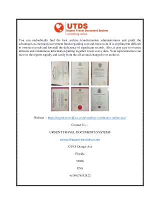 Buy Online Documents USA | Urgent-traveldocs.com