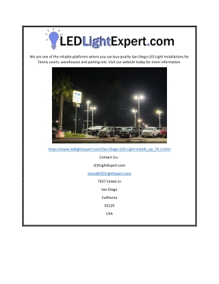 San Diego Led Lighting | Ledlightexpert.com