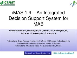 iMAS 1.9 – An Integrated Decision Support System for MAB