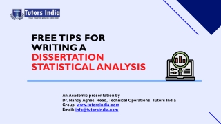 Free tips for writing a dissertation statistical analysis