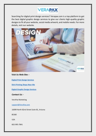 Digital Print Design Services | Verapax.com