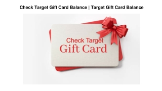 Check Target Gift Card Balance | Target Gift Card Balance